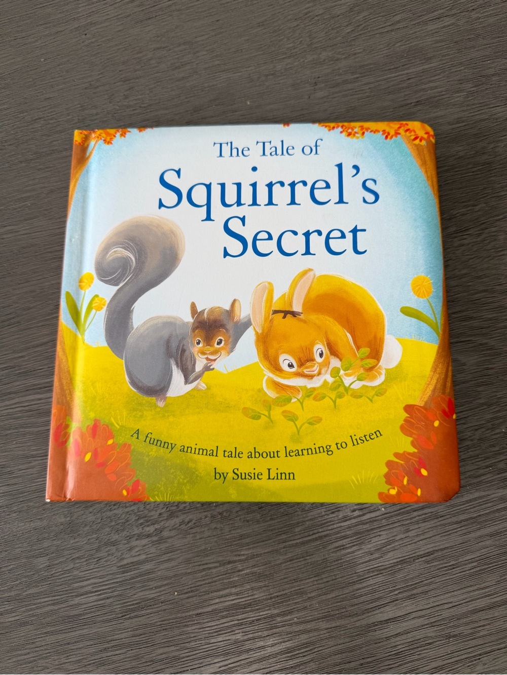 The Tale of Squirrel's Secret Board Book by Susie Linn - Yellow & Blue